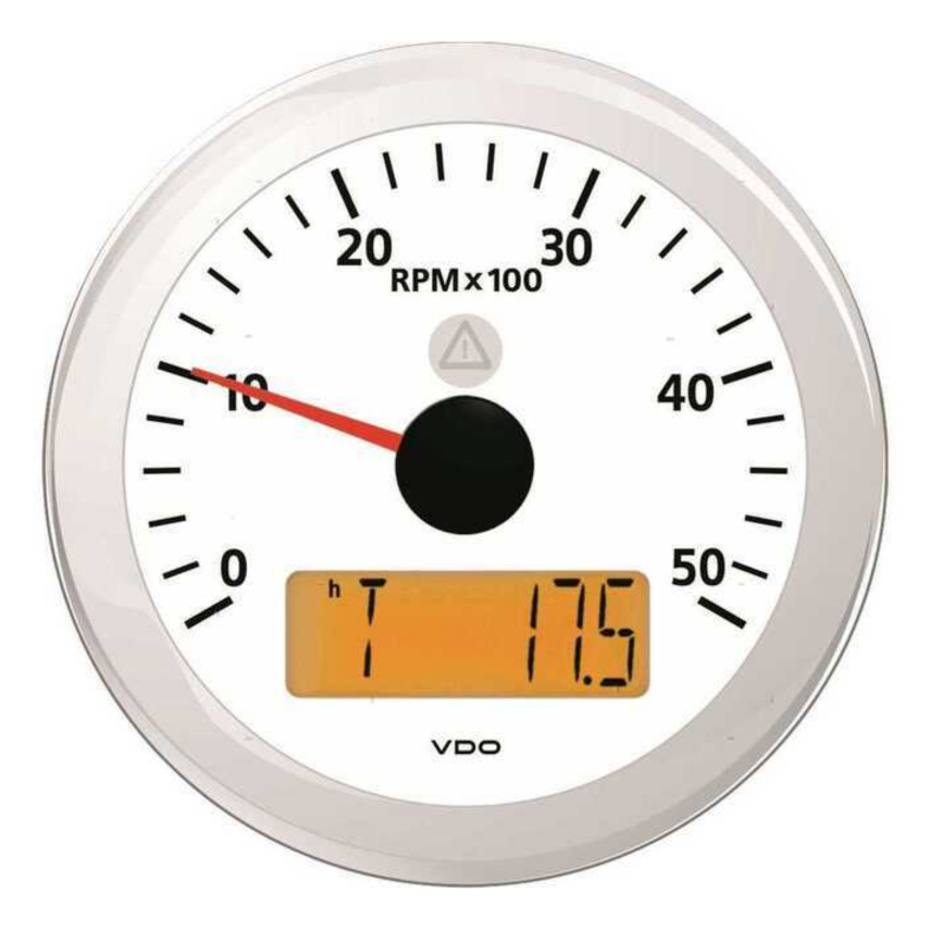 Contagiri/contaore VDO serie "white view" Ø 85 mm (Premium)