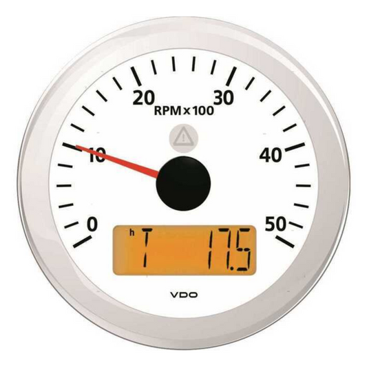Contagiri/contaore VDO serie "white view" Ø 85 mm (Premium)