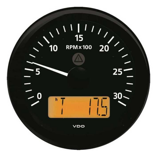 Contagiri/contaore VDO serie "black view" Ø 85 mm (Premium)