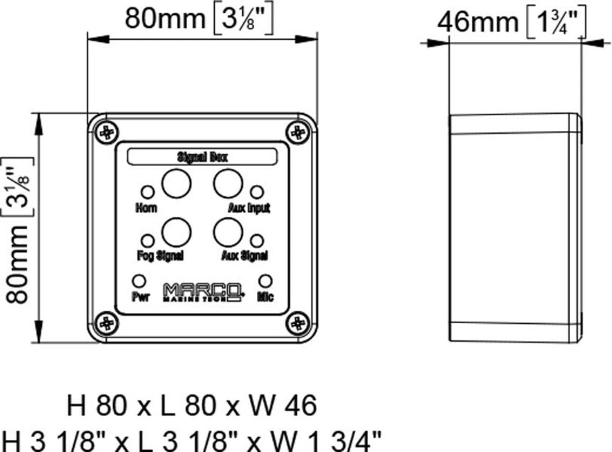 MARCO SB-UV 12/24V Pannello di controllo IP67 per fischi elettronici