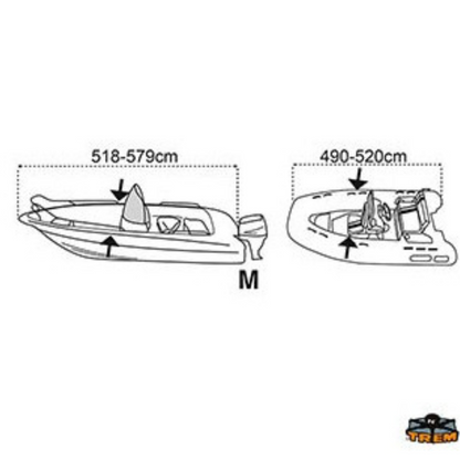 Telo copribarca/gommone Argento 210D