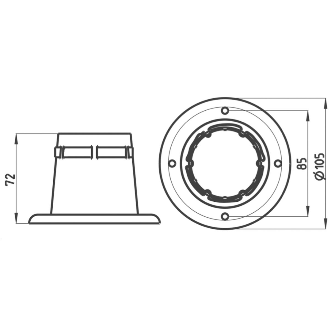 Black choke cable gland Ø 50 mm