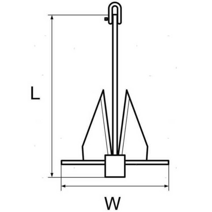 Danforth anchor in galvanized steel
