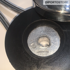 Volante inox a 3 razze nero Ø 35 cm