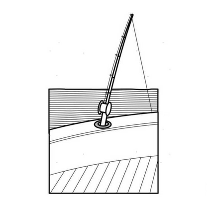 Boccola portacanna a incasso in acciaio inox