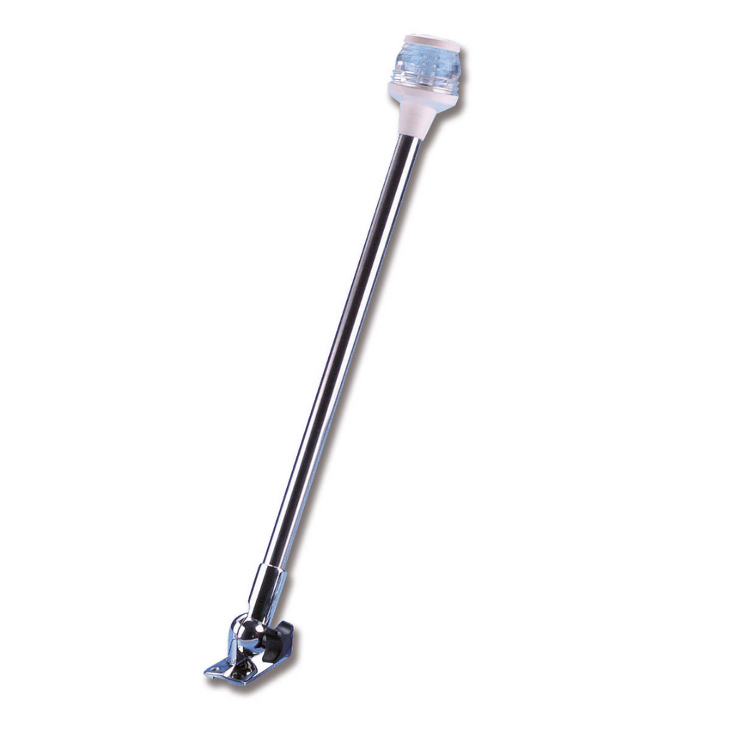Fanale 12V 360° asta abbattibile 60 cm base piana bianco