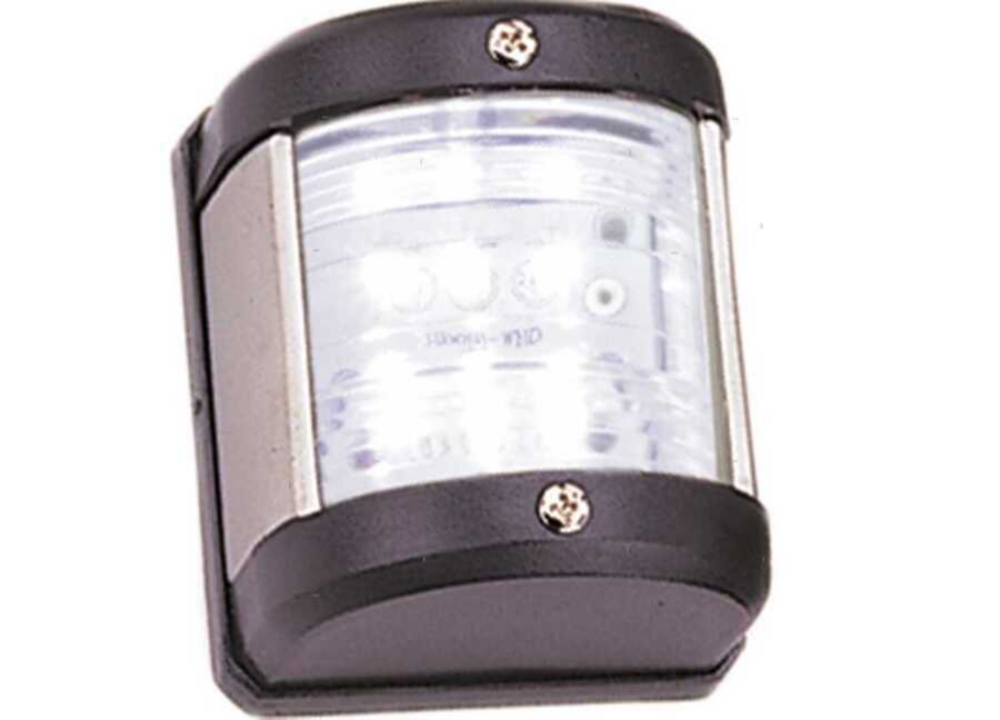 Fanali di navigazione MEDI LED 12V in plastica nera e acciaio inox