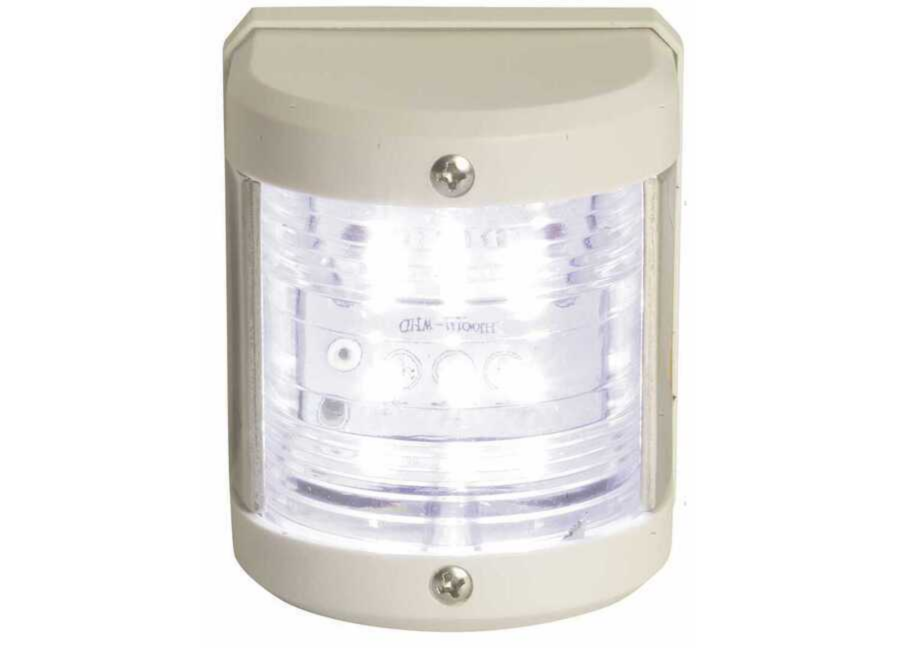 Fanali di navigazione MEDI LED 12V in plastica bianca e acciaio inox