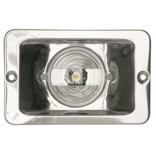 Luce di poppa LED a incasso inox (rettangolare)