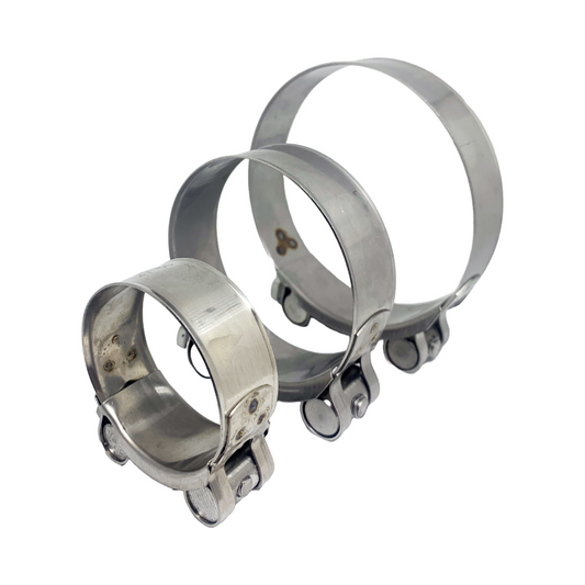 Fascetta a banda larga in acciaio inox con bullone