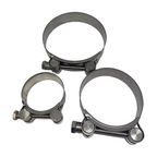 Fascetta a banda larga in acciaio inox con bullone