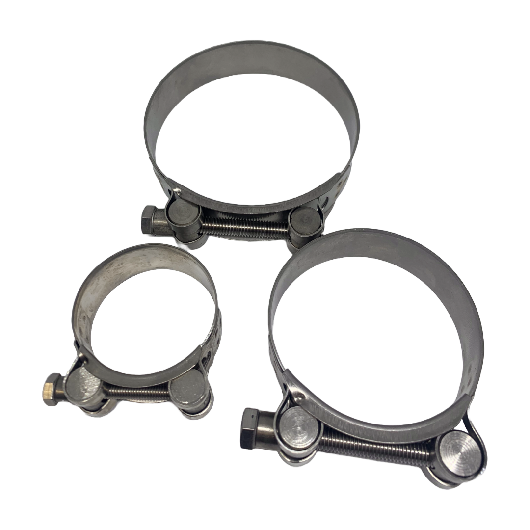 Fascetta a banda larga in acciaio inox con bullone