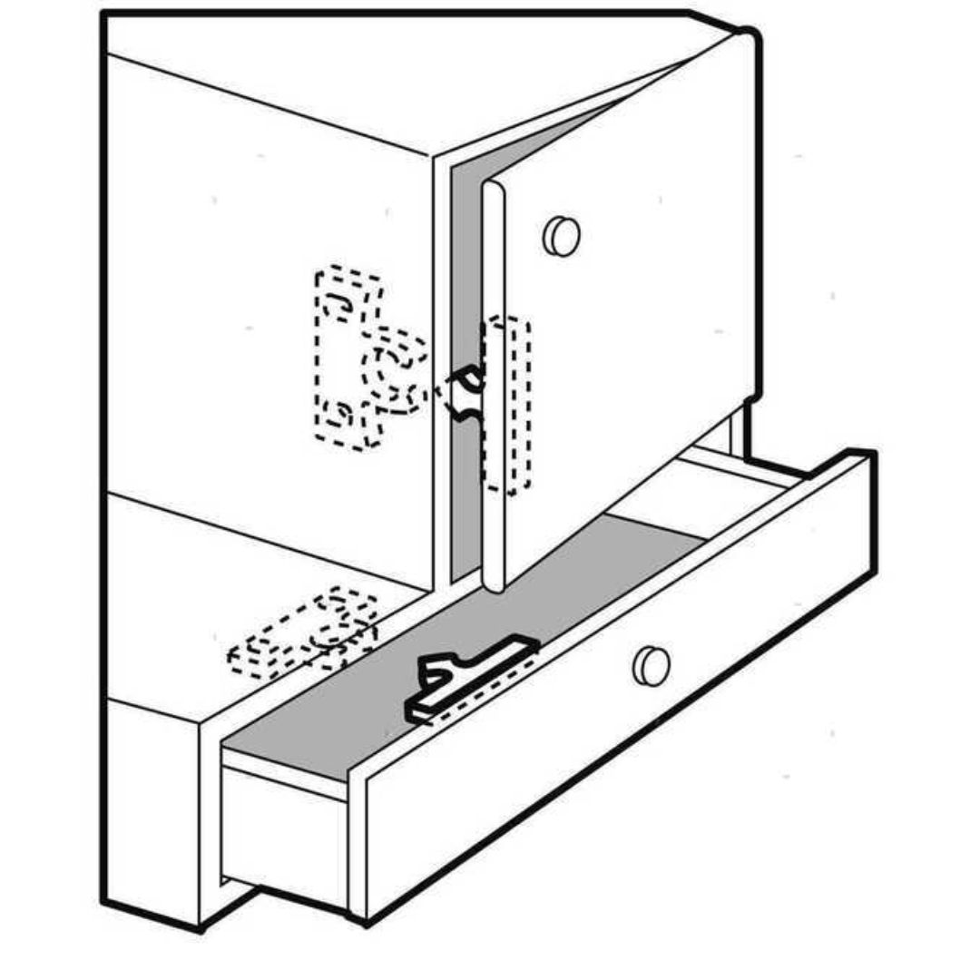 Ferma antine in nickel 45 x 8 mm