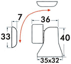 Fermaporte magnetico orientabile in ottone cromato