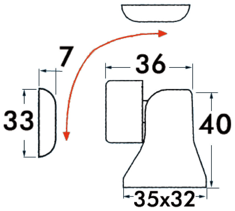 Fermaporte magnetico orientabile in ottone cromato