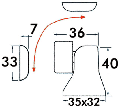 Fermaporte magnetico orientabile in ottone cromato