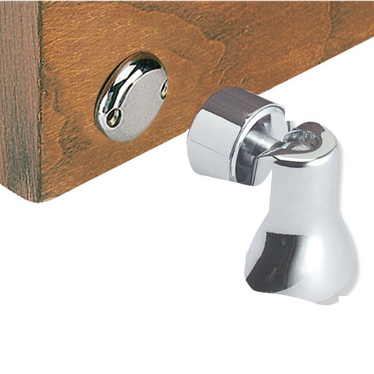 Fermaporte magnetico orientabile in ottone cromato