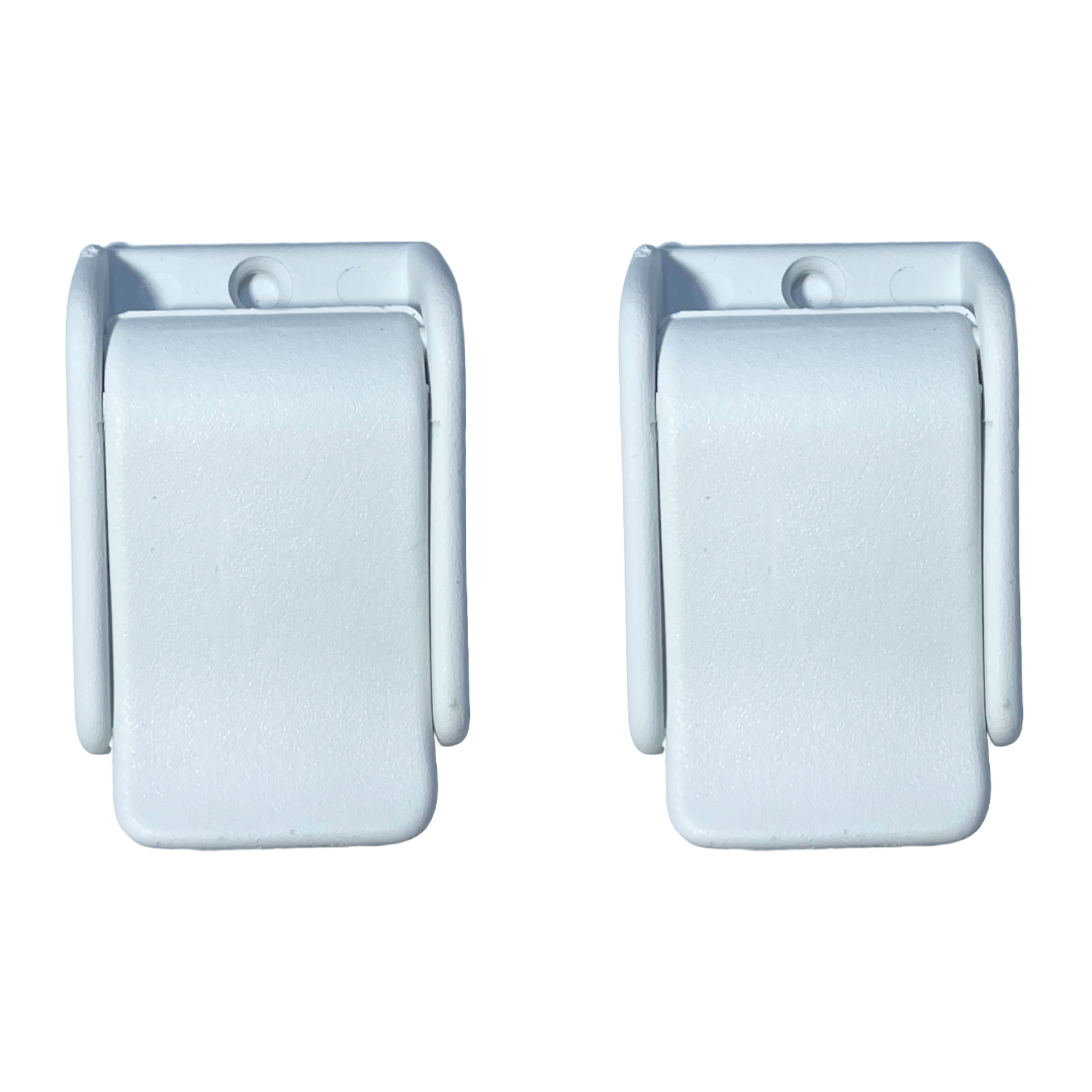 Fibbia bianca per cinghia 30 mm 2 pz