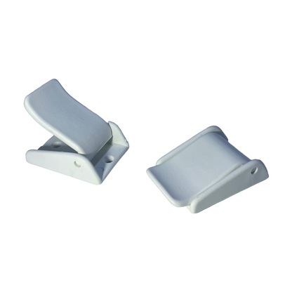 Fibbia bianca per cinghia 30 mm 2 pz