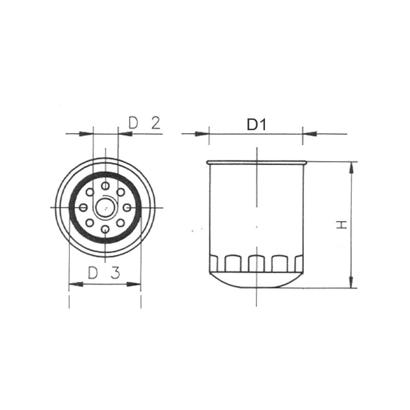 Filtro Gasolio Motore Yanmar Serie 6LP / 6LPA (Rif. 119773-55710) Recmar