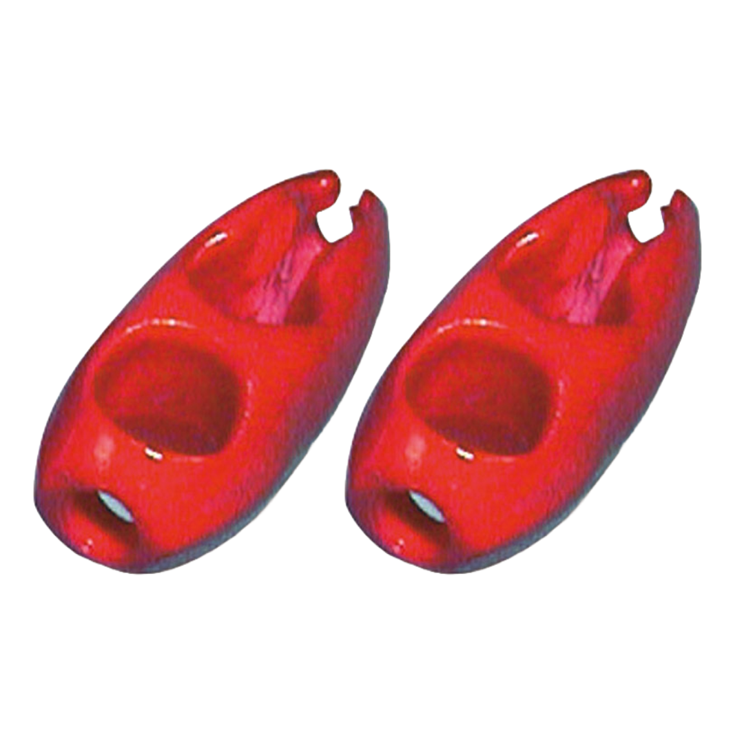 Gancetti autobloccanti rossi per elastici Ø 8 mm