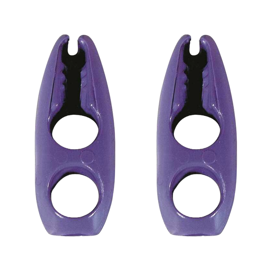 Gancetti autobloccanti viola per elastici Ø 5<>6 mm