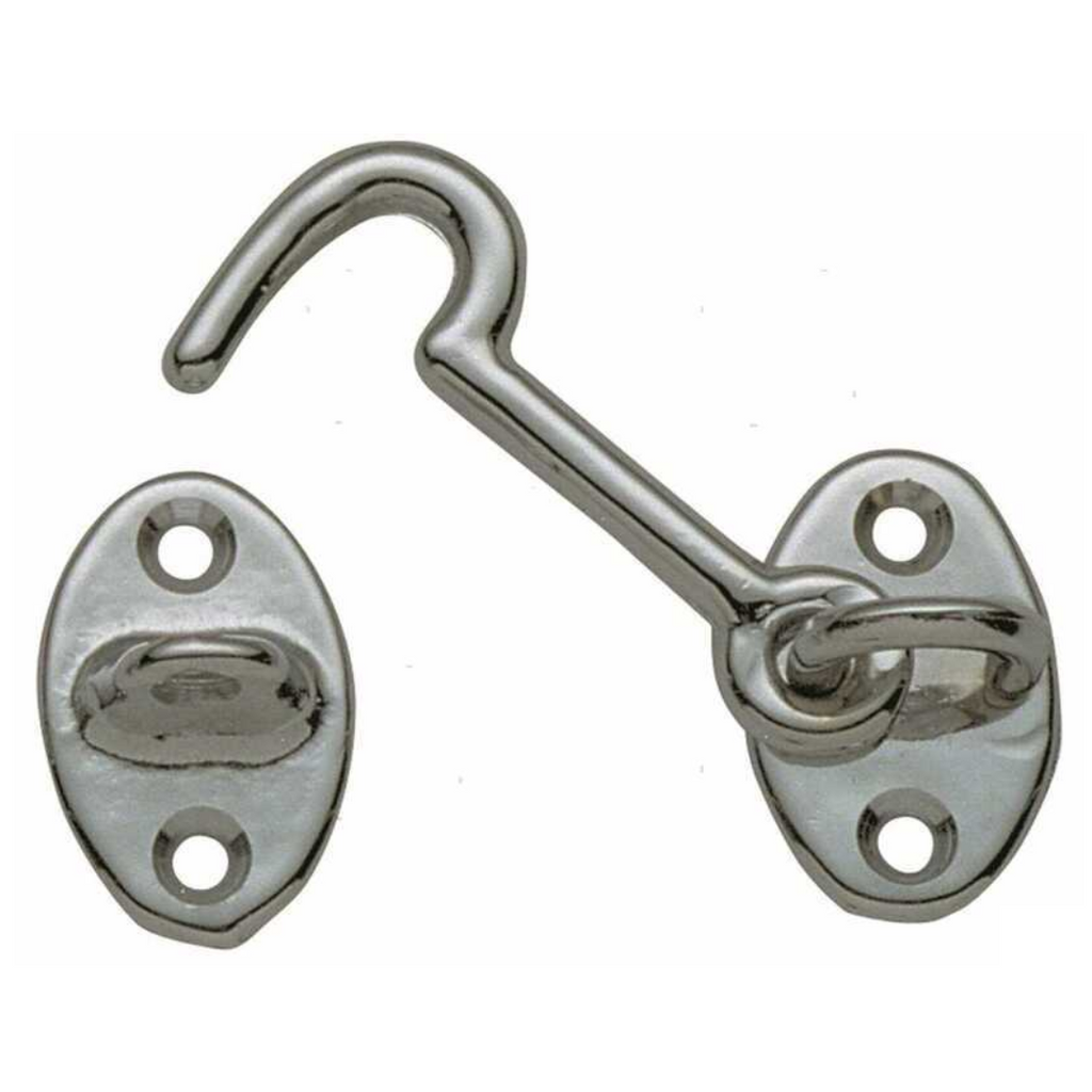 Gancio fermaporte "classico" in ottone cromato