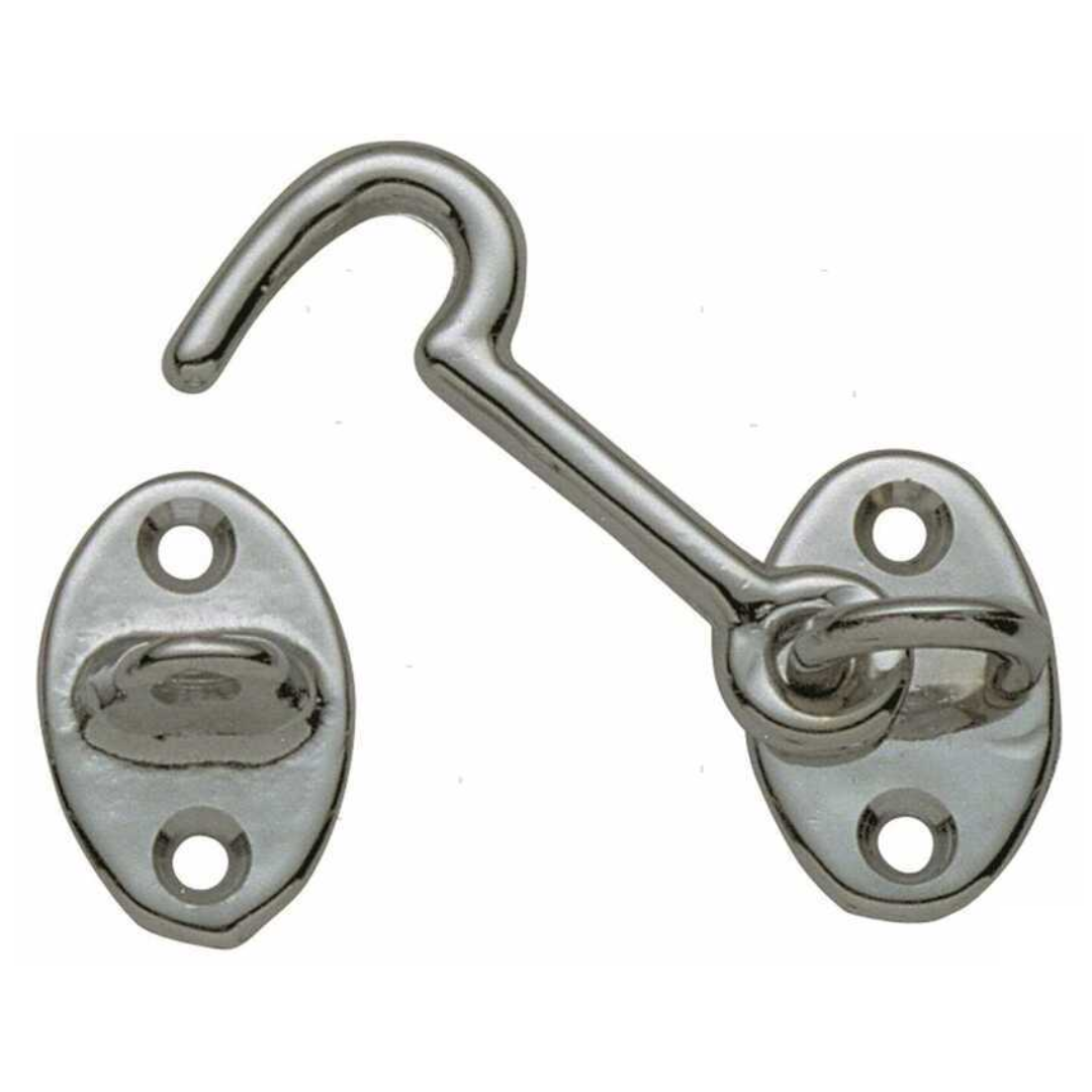 Gancio fermaporte "classico" in ottone cromato