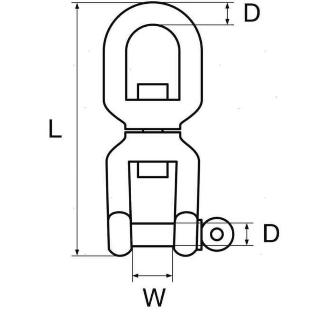 Girella con grillo in acciaio inox