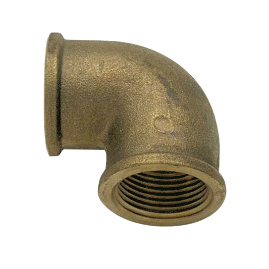 Gomito a 90° in ottone femmina filettato