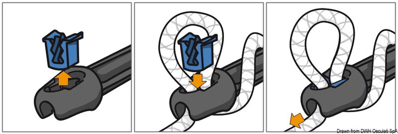 Ammortizzatore compensatore U-cleat con blocco automatico