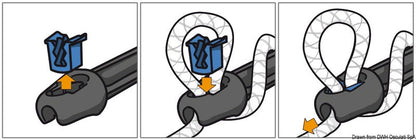 Ammortizzatore compensatore U-cleat con blocco automatico