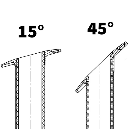 Stainless steel 45° flush-mount rod holder bushing with white cap