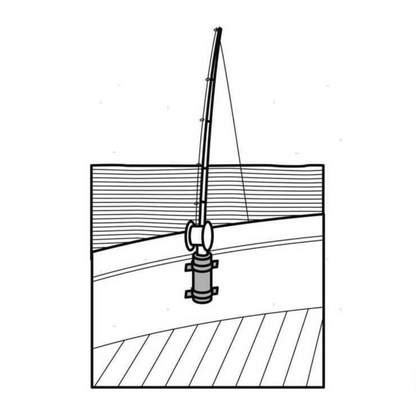 Portacanna a parete in plastica con fascette inox