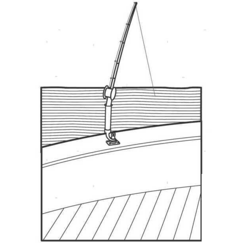 Portacanna orientabile in ottone cromato