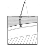 Portacanna orientabile in ottone cromato