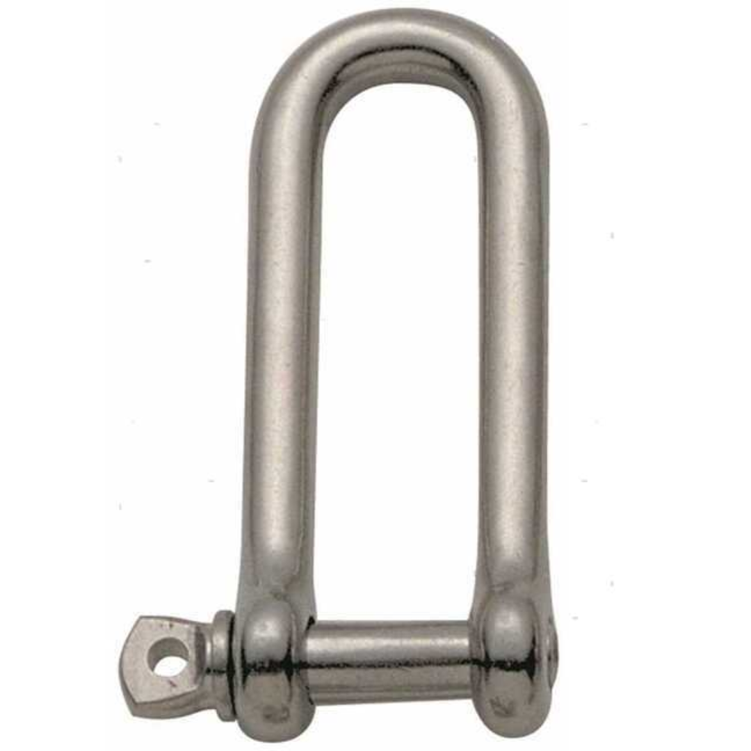 Long stainless steel shackle