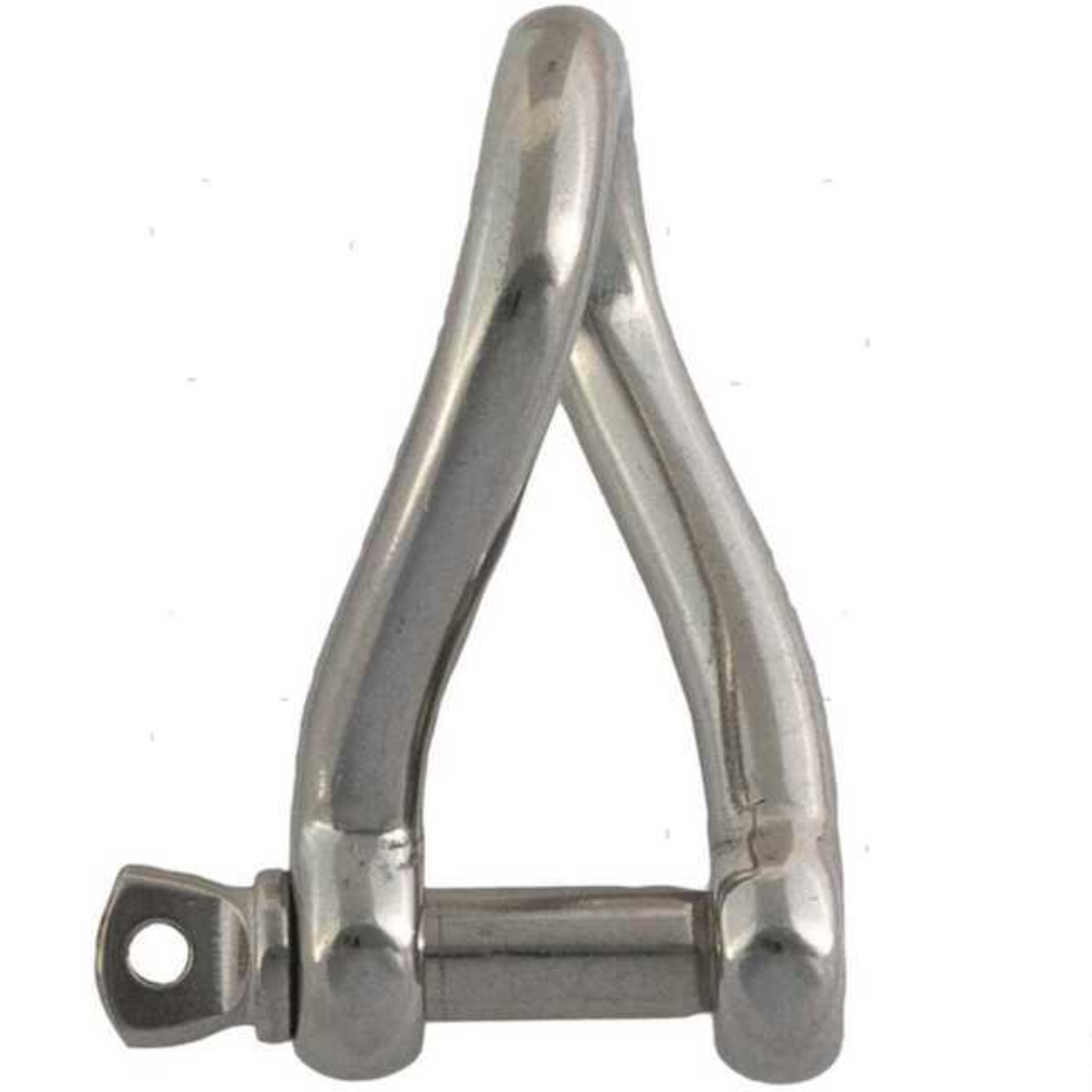 Stainless steel twisted shackle