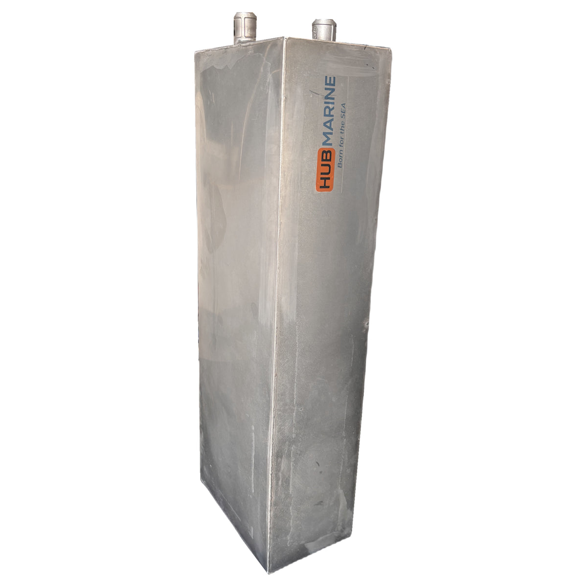 Serbatoio inox Hubmarine D1509 – vista laterale con logo