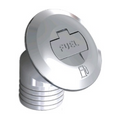 Tappo imbarco "FUEL" in ottone cromato con chiave