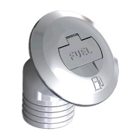 Tappo imbarco "FUEL" in ottone cromato con chiave