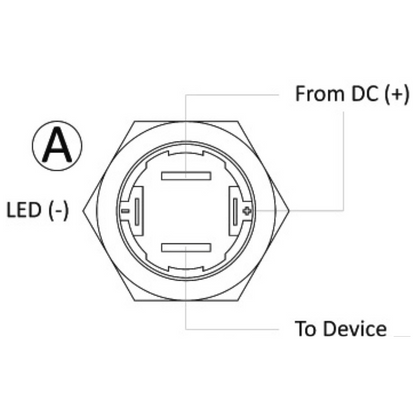 Interruttore nautico osculati inox AISI 316 IP67 con corona LED – 20A