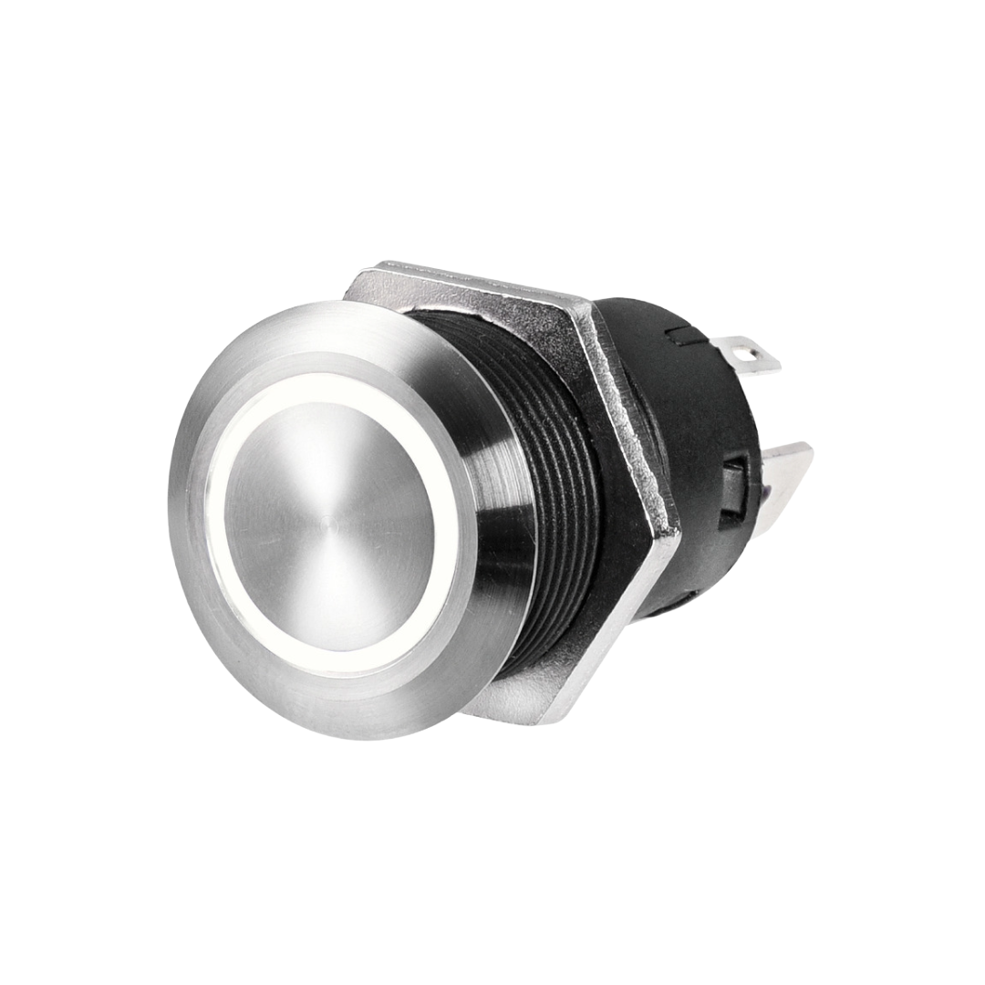Interruttore nautico osculati inox AISI 316 IP67 con corona LED – 20A