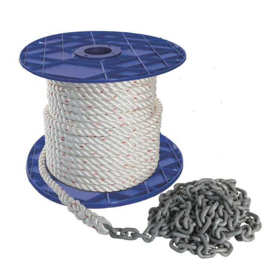 Kit ancora, catena calibrata zincata + cima