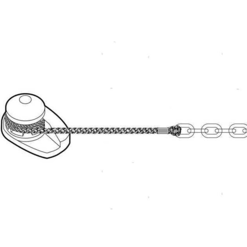 Kit ancora inox , catena calibrata Inox + treccia