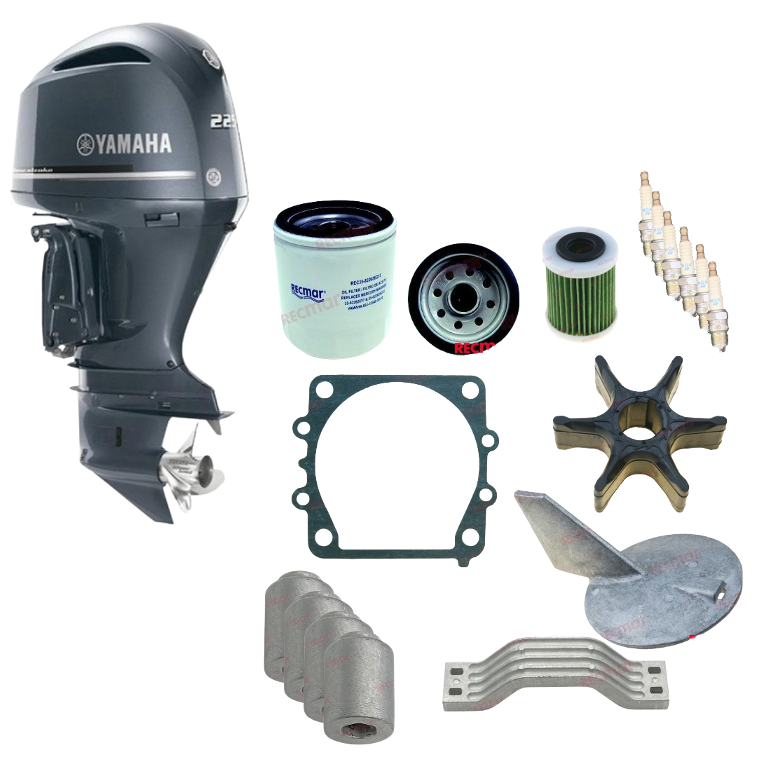 Kit Tagliando per Fuoribordo Yamaha Selva Grey Fin whale  V6 3.3L (F200 / F225 / F250) 2009