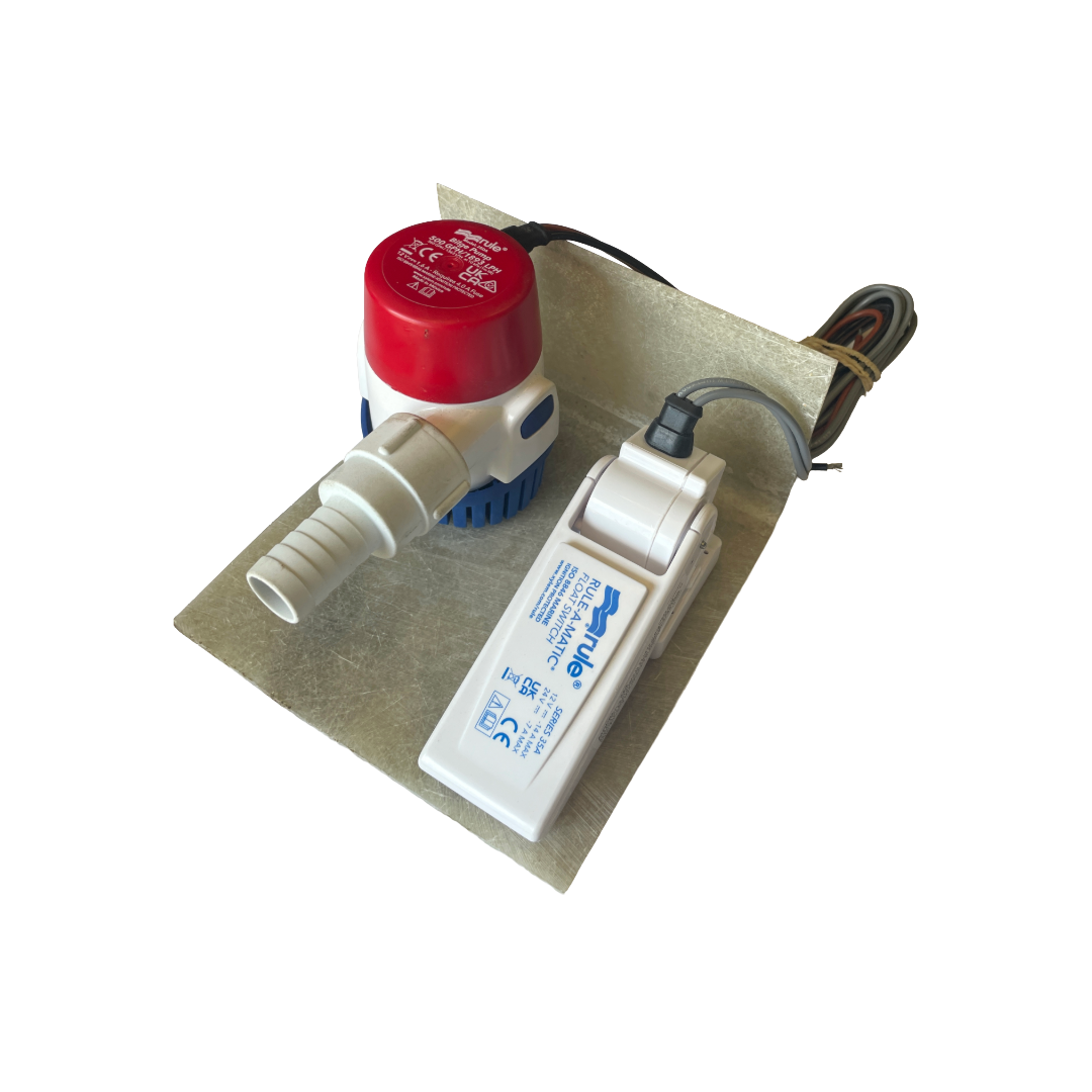 Kit Pompa di Sentina Rule 500 GPH con Galleggiante Automatico e Staffa a L