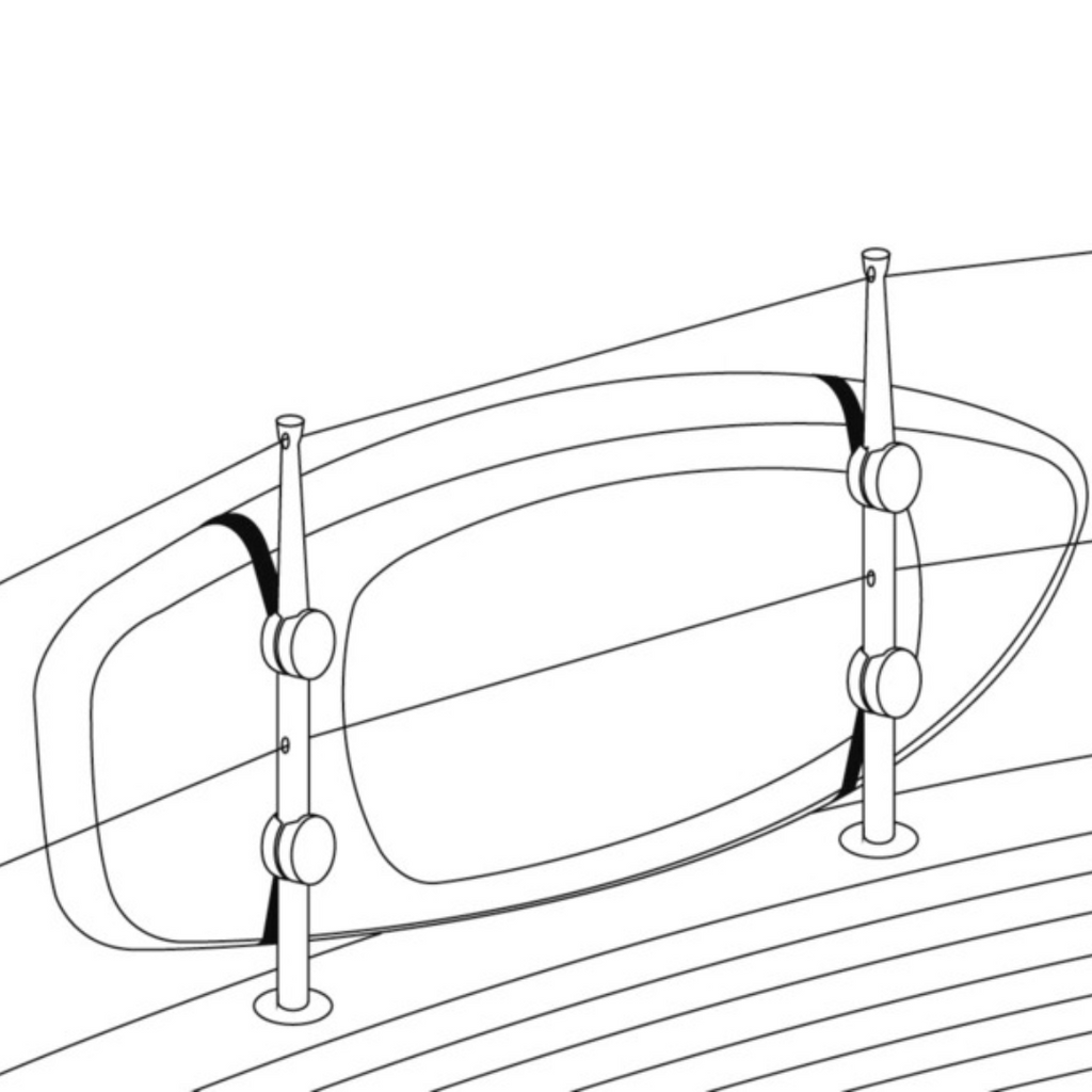 Kit cinghie di supporto a morsetto per Sup e passerelle