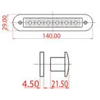 Luce a barra LED al piano 12V