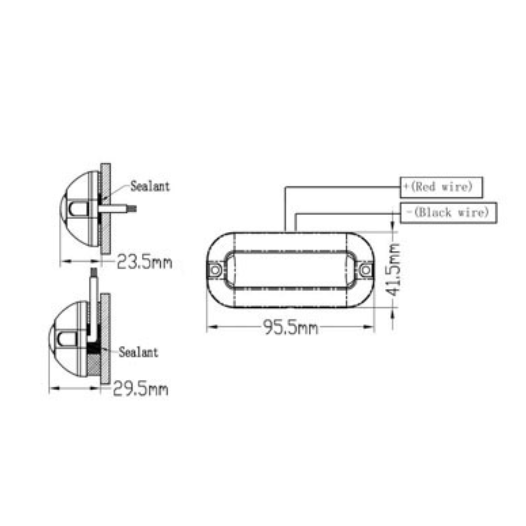 Luce in acciaio inox subacquea di poppa blu 12/24 Volts